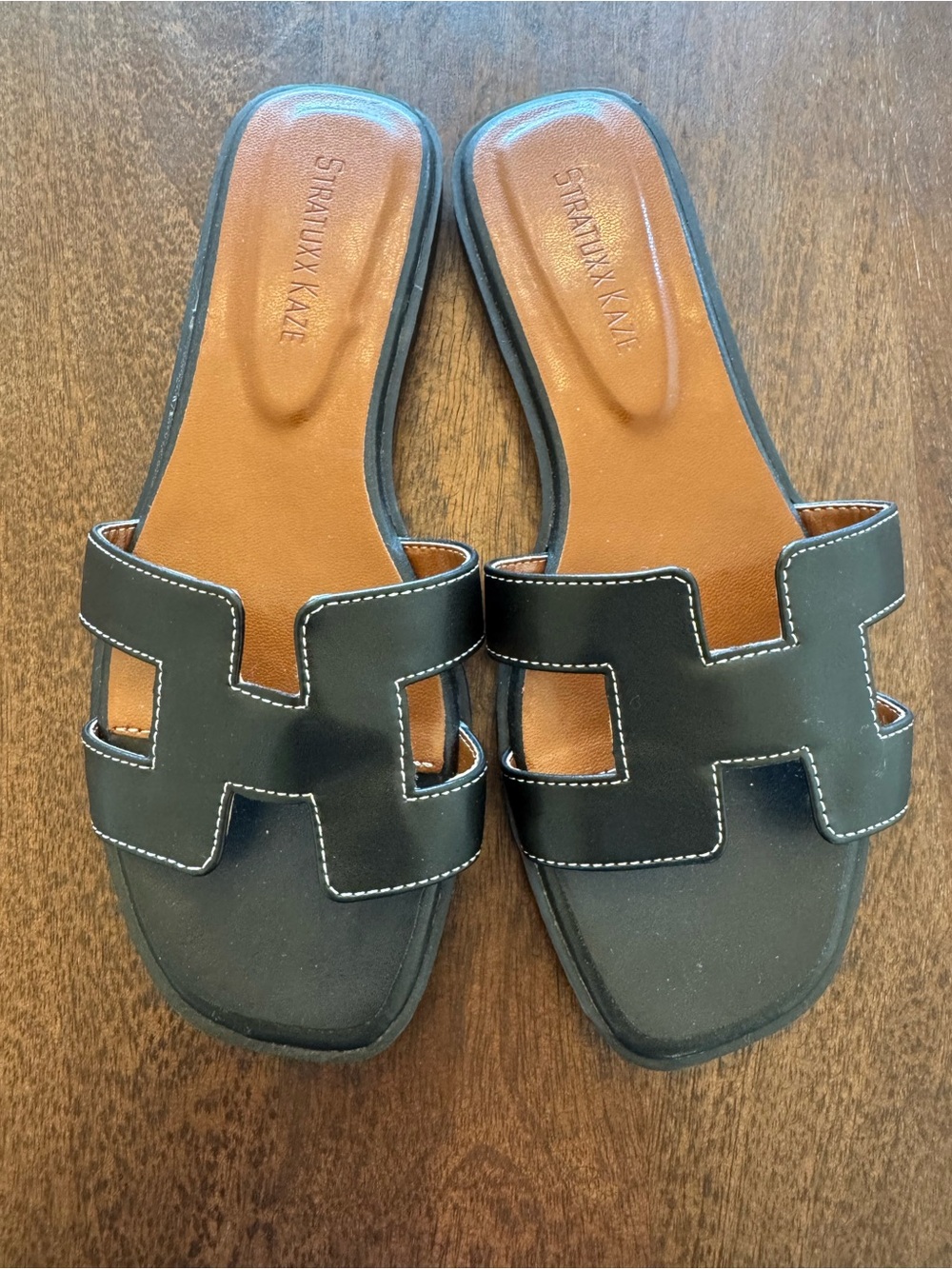 Stratuxxkaze Black Slide Sandals - Women's Casual Slip-On
